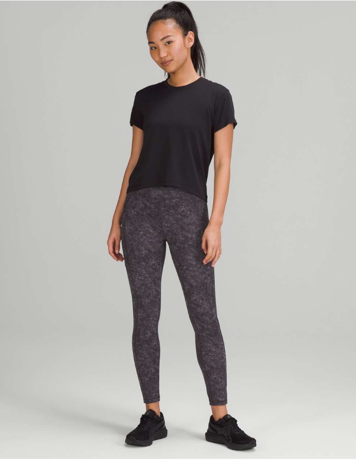 Lululemon Invigorate Dusky Lavender And Black High-Rise Leggings